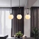 lampe suspendue led en laiton et marbre naturel décorative réglable