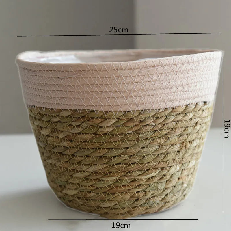 panier en paille pour plantes d'intérieur et d'extérieur - vue 28 sur 28