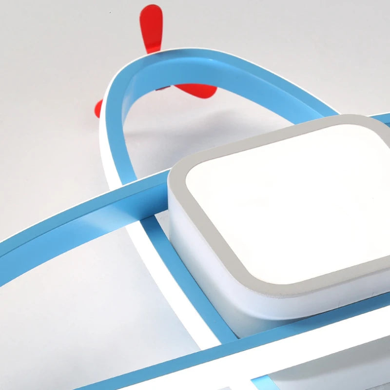 plafonnier hélicoptère pour chambre d'enfant moderne et chaleureuse - vue 6 sur 9