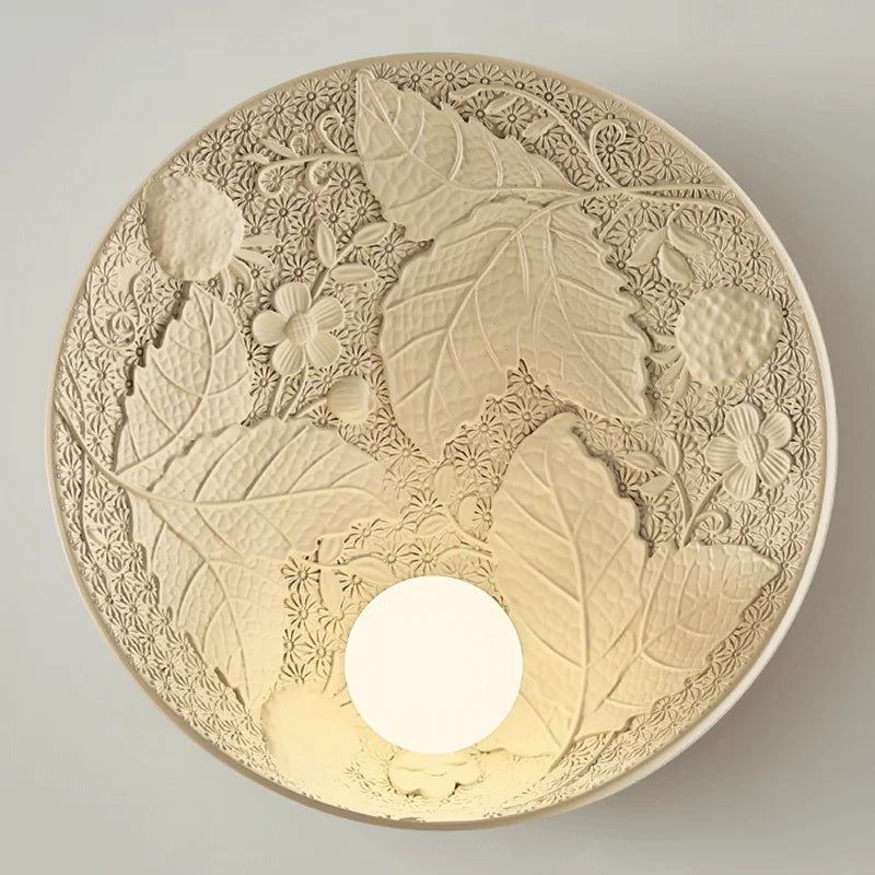 applique murale ronde rétro en verre haut de gamme - vue 5 sur 9