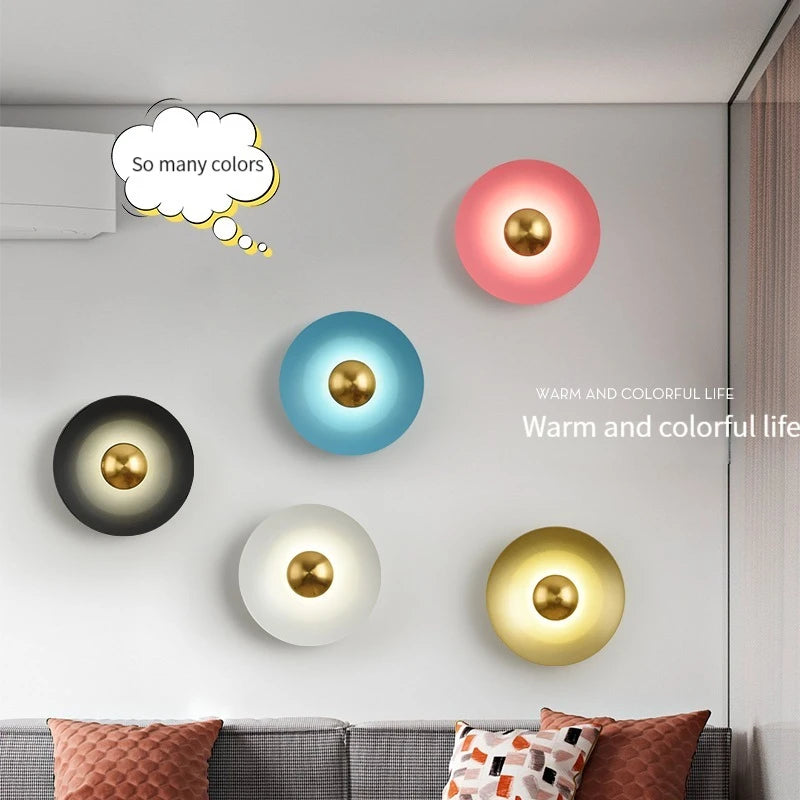 applique murale led ronde moderne pour décoration de luxe intérieure - vue 4 sur 11