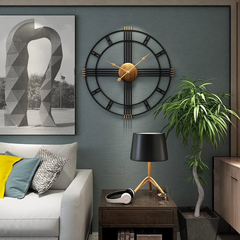 horloge murale moderne décoration nordique créative et silencieuse - vue 6 sur 8