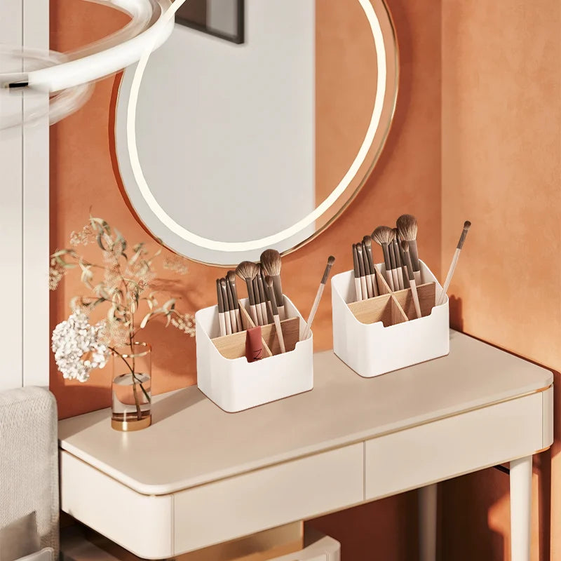 organisateur de rangement pour télécommandes en bambou naturel - vue 3 sur 10