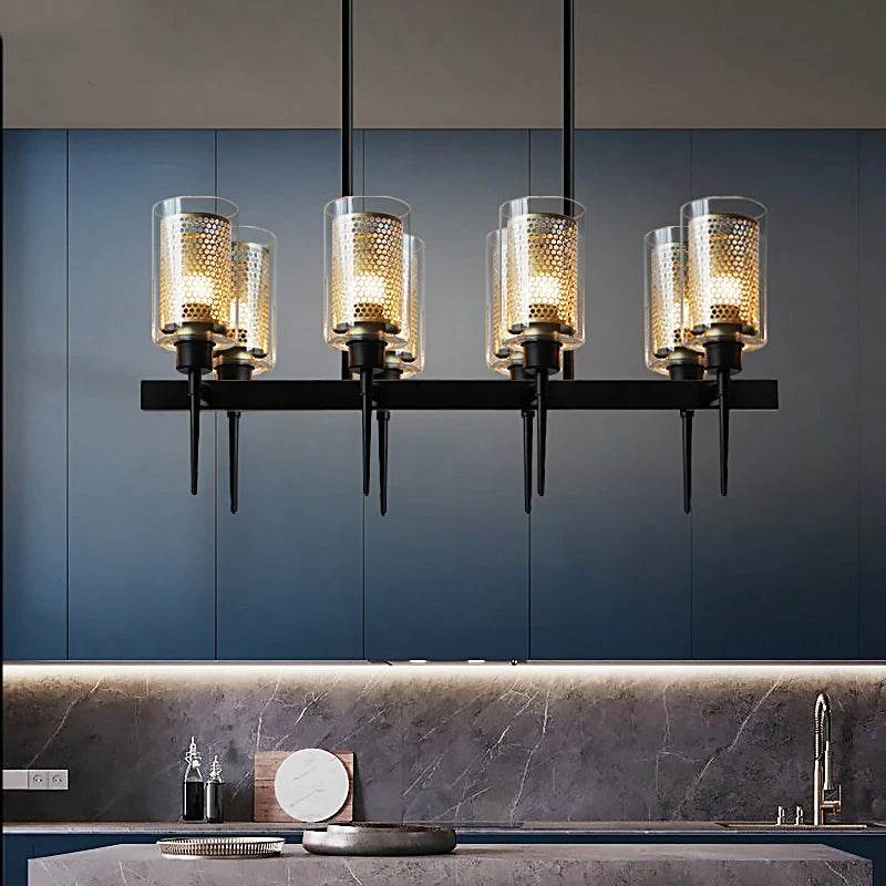 lustre industriel rétro nordique led pour décoration restaurant bar