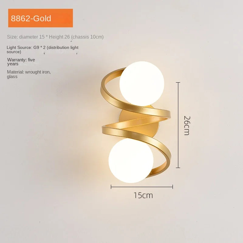 Applique murale led verre moderne intérieur loft miroir façade - vue 10 sur 10