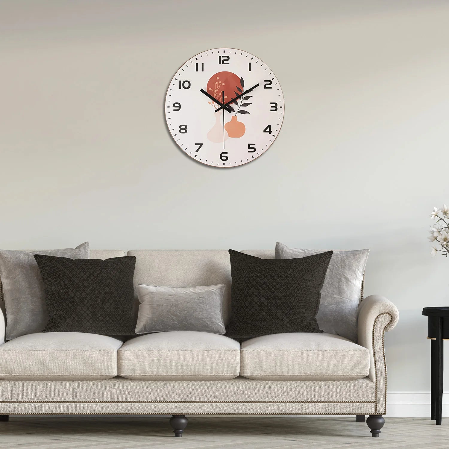 horloge murale en bois moderne pour décoration intérieure silencieuse - vue 8 sur 7