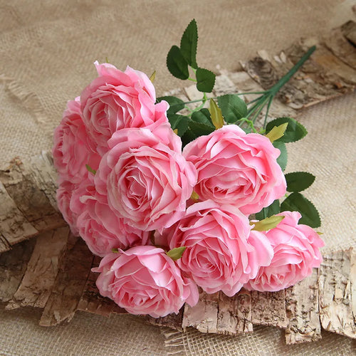 10 têtes de fleurs artificielles pour décoration mariage et festival - vue 9 sur 15