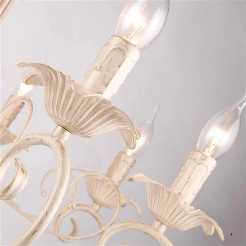 lustre classique en fer forgé vintage pour décoration intérieure