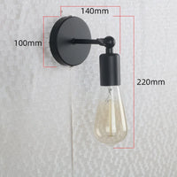 applique murale vintage en fer noir à led rétro
