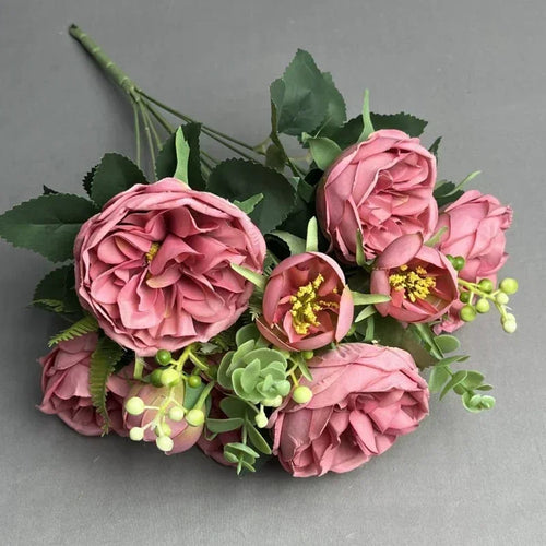 bouquet de pivoines artificielles pour mariage et décoration élégante - vue 5 sur 8
