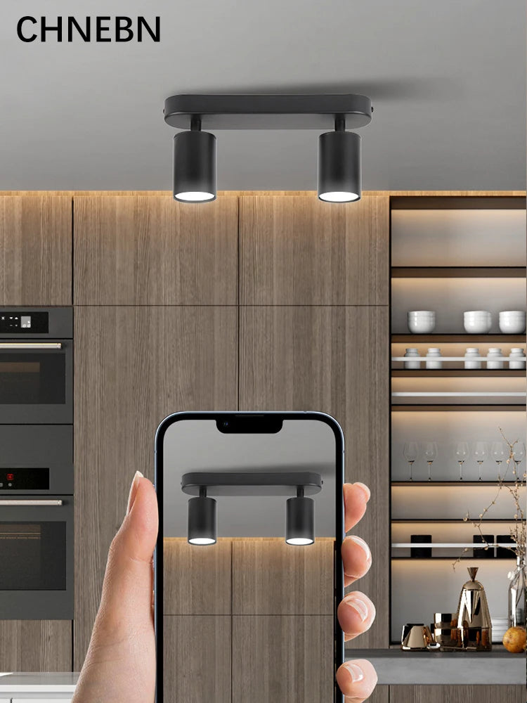 plafonnier led pour cuisine boutique couloir éclairage moderne - vue 7 sur 10