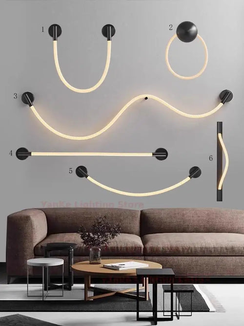 applique murale minimaliste moderne en silicone de luxe - vue 2 sur 16