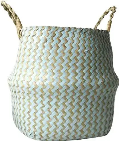 panier pliable en rotin pour rangement et décoration