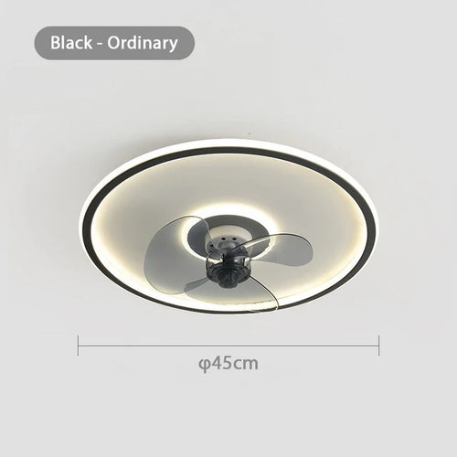ventilateur de plafond intelligent avec télécommande et éclairage LED - vue 9 sur 11