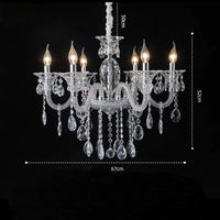 lustre moderne en verre cristal pour espace de luxe