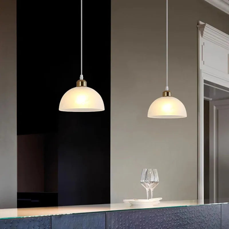 Nordique LED abat-jour en verre lustre suspension chambre salon cuisine salle à manger Restaurant décor à la maison lampe suspendue