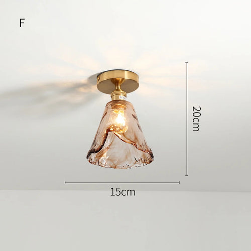 plafonnier led en verre design nordique industriel décoratif - vue 8 sur 12