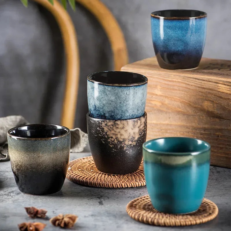 Tasse à thé japonaise ceramique style minimaliste epais - vue 4 sur 7