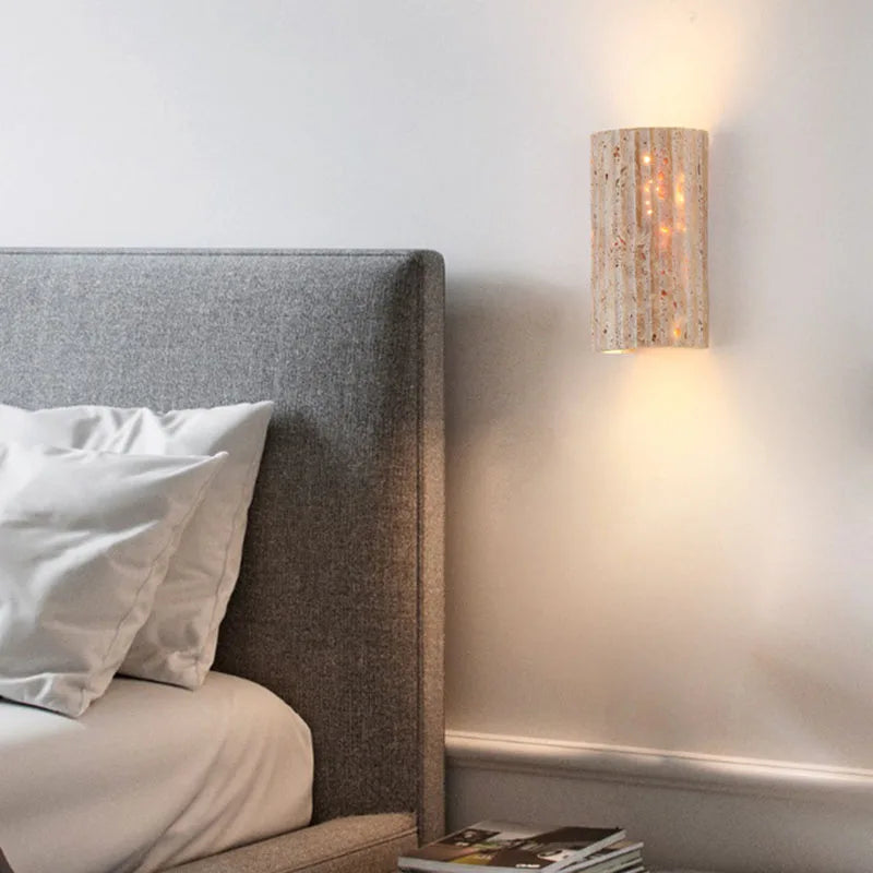 applique murale artistique en pierre naturelle pour luminaires d'ambiance