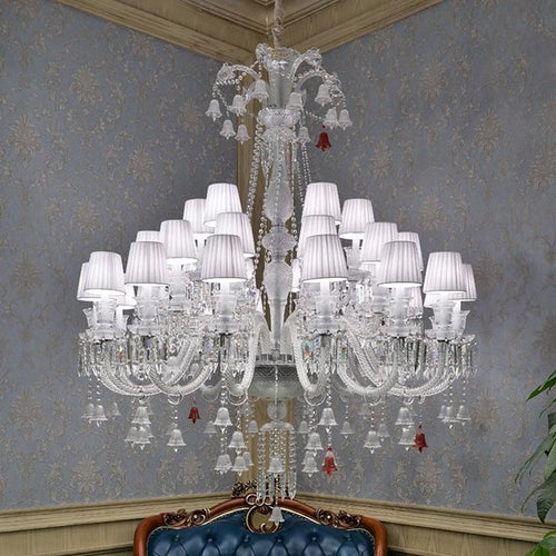 lustre en cristal transparent pour un éclairage élégant et raffiné - vue 5 sur 30