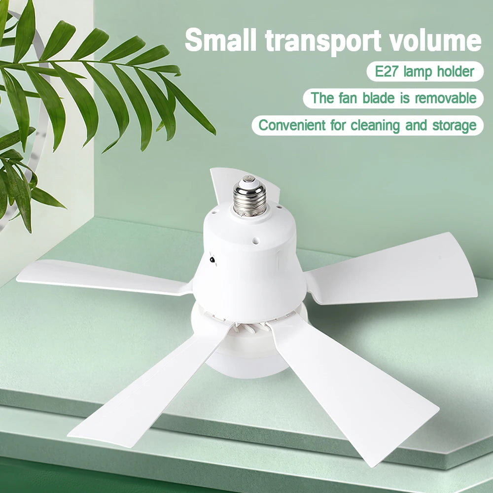 LED 30W ceiling fan light E27 with remote control for dimming, suitable for living room  study, household use Fan lamp 85-265V - vue 5 sur 10