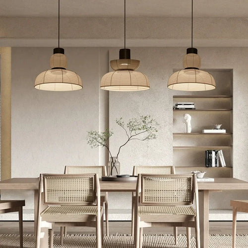 lustre wabi sabi minimaliste led pour restaurant bar - vue 3 sur 14
