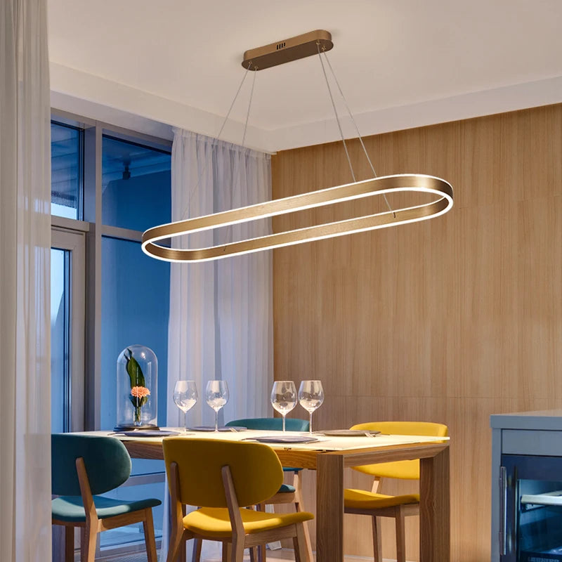 lustre led minimaliste moderne avec télécommande pour intérieur élégant - vue 4 sur 10