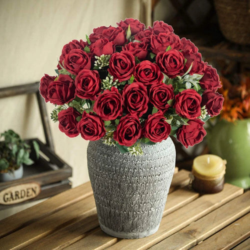 bouquet de roses artificielles en soie pour décorations et événements festifs - vue 4 sur 12