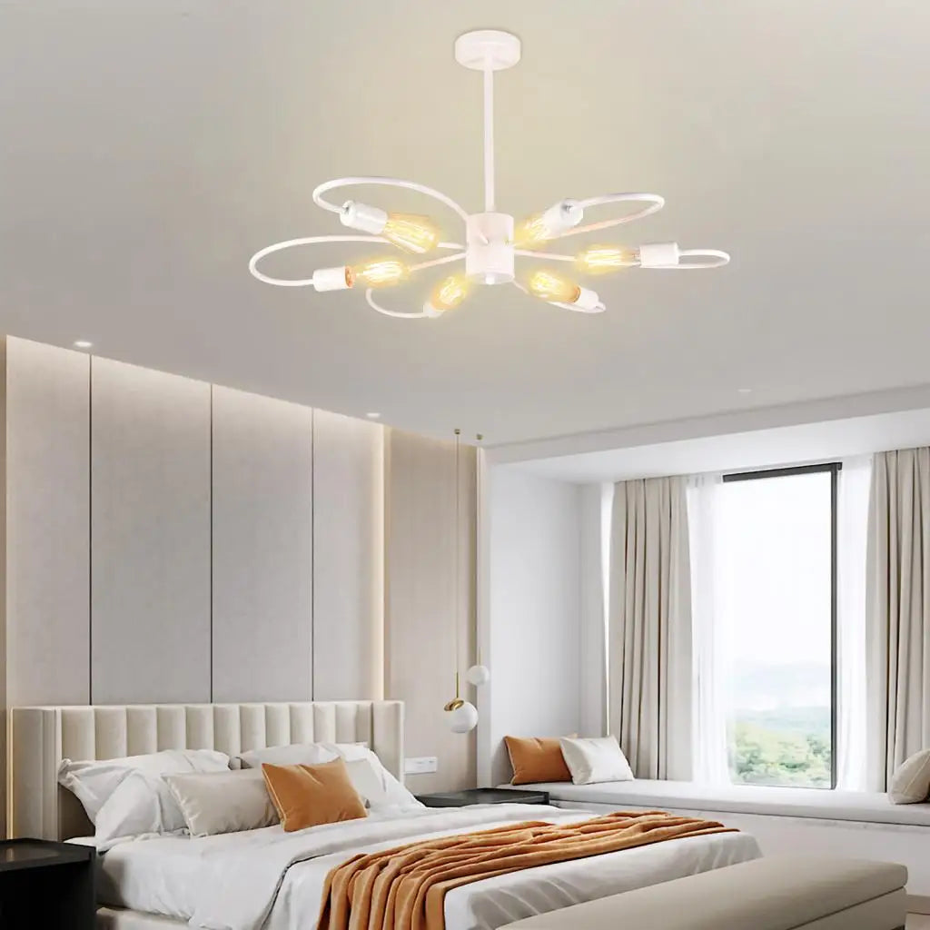 lustre moderne à leds pour salon nordique suspension - vue 3 sur 10