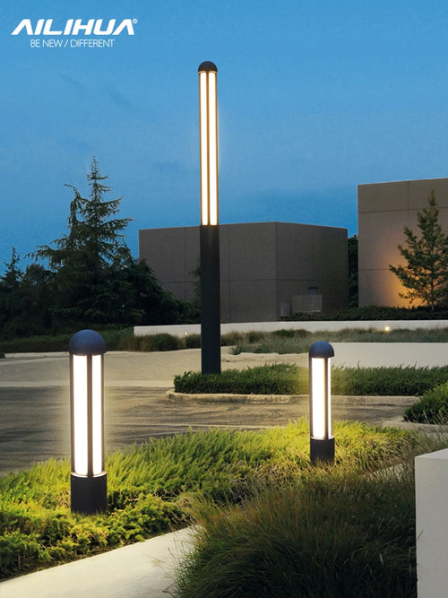 lampe de jardin extérieure villa led étanche lampadaire parc - vue 2 sur 10