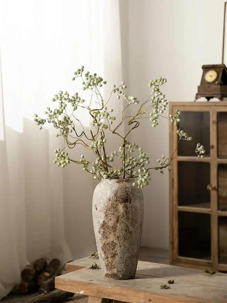 vase en céramique style chinois rétro pour arrangement floral - vue 3 sur 7