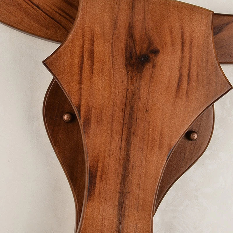 applique murale led style animal vache en bois vintage moderne - vue 4 sur 6