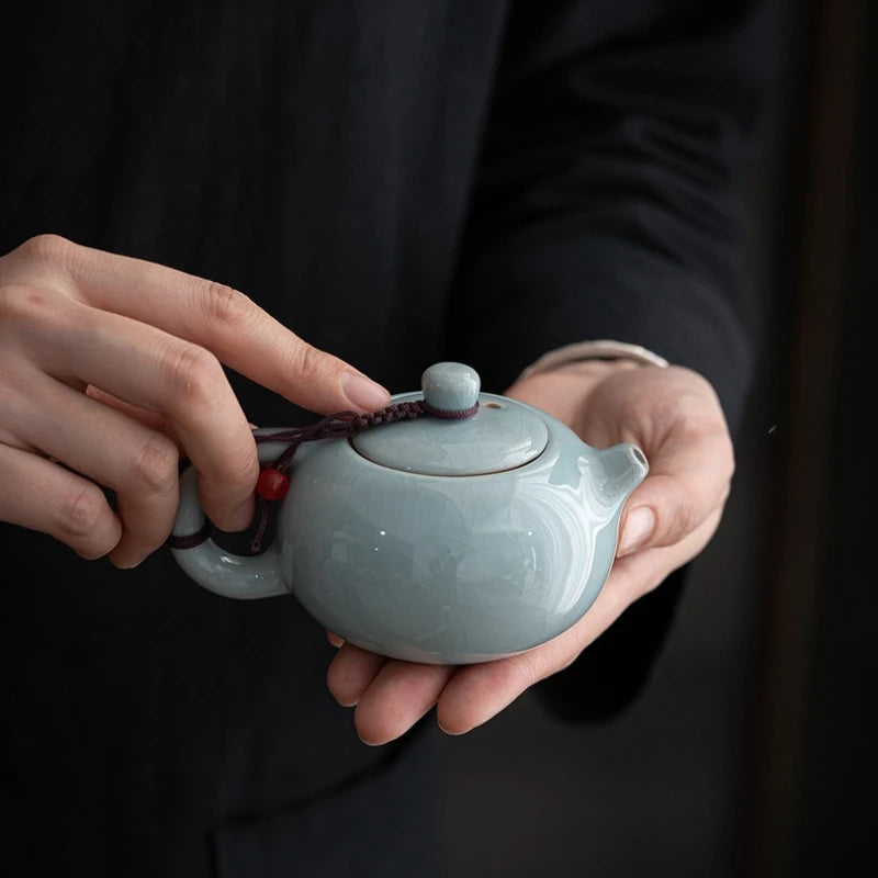 Théière céramique ge yao craquelé style xishi - vue 2 sur 7