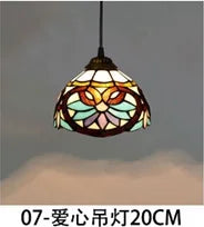 lustre en verre style tiffany rétro pour intérieur méditerranéen - vue 26 sur 30