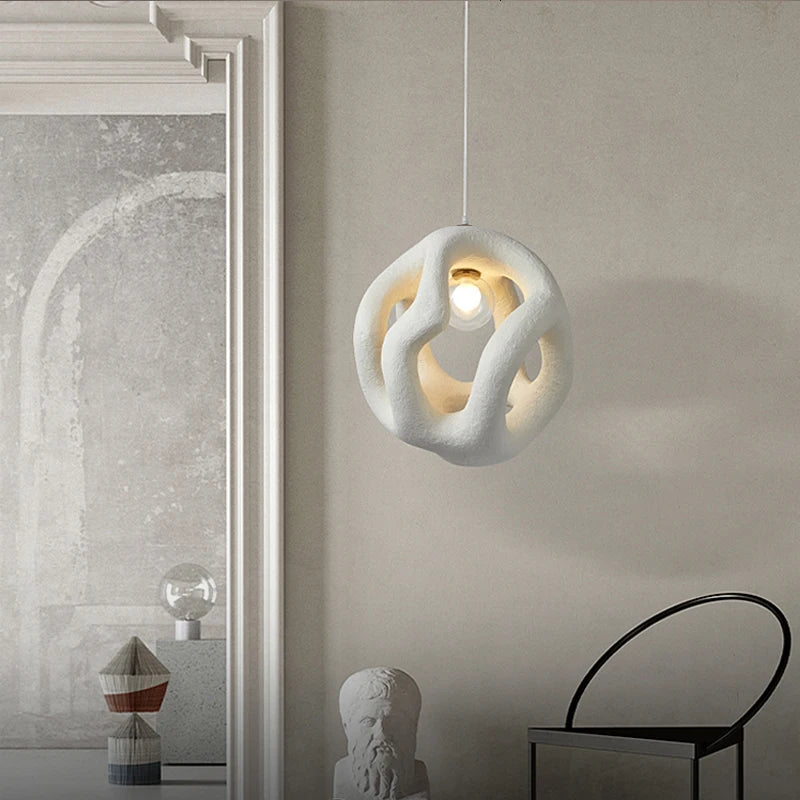 Design créatif nordique wabi-sabi suspension LED lumières Lustre Restaurant Bar décor à la maison chambre salle à manger luminaire suspendu