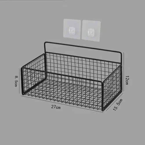 panier de rangement mural en métal pour accessoires peu encombrant - vue 7 sur 6