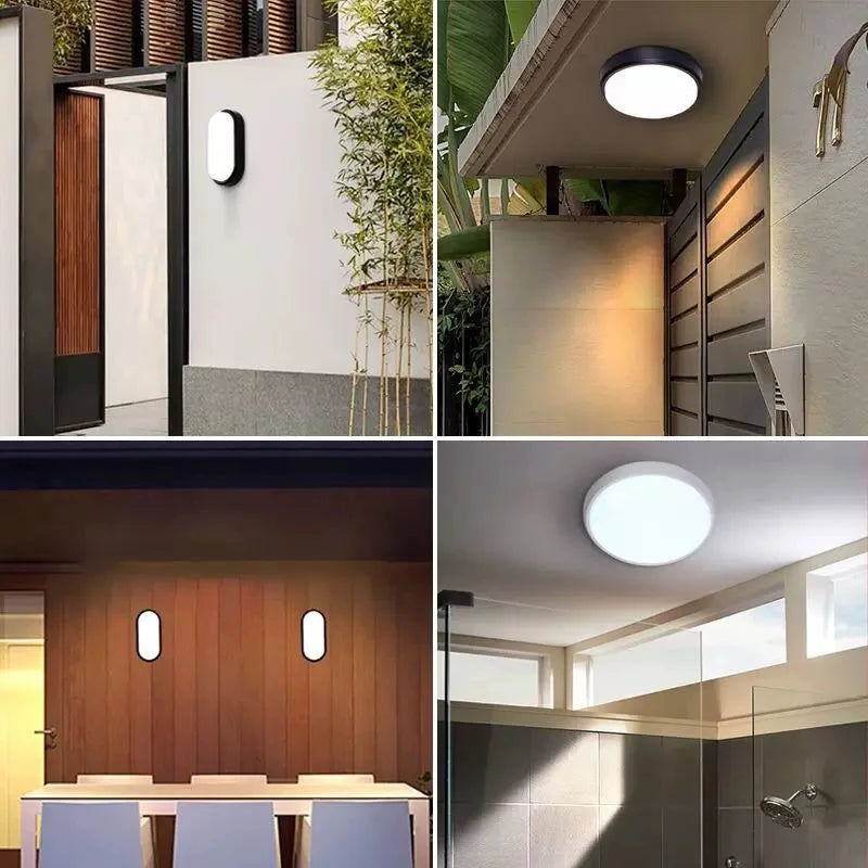 plafonnier led étanche pour intérieur et extérieur - vue 6 sur 12