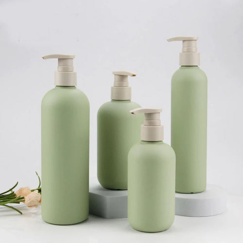 lot de flacons en plastique avec couvercle à pompe pour cosmétiques - vue 3 sur 5
