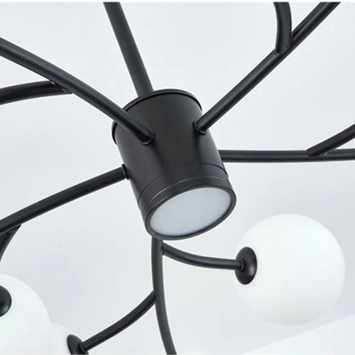 lustre nordique en verre led pour décoration de cuisine - vue 5 sur 14