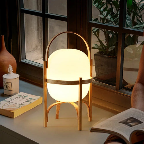 lampe sur pied bois moderne art éclairage table salon étude chambre portable