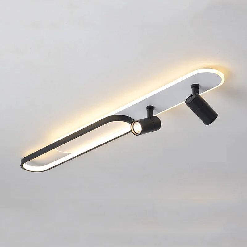lampe de plafond moderne à leds avec projecteur décoratif