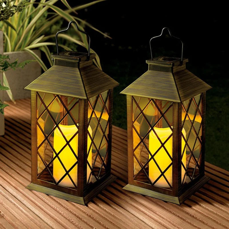 Lampe Bougie solaire charge étanche extérieur jardin lanterne éclairage