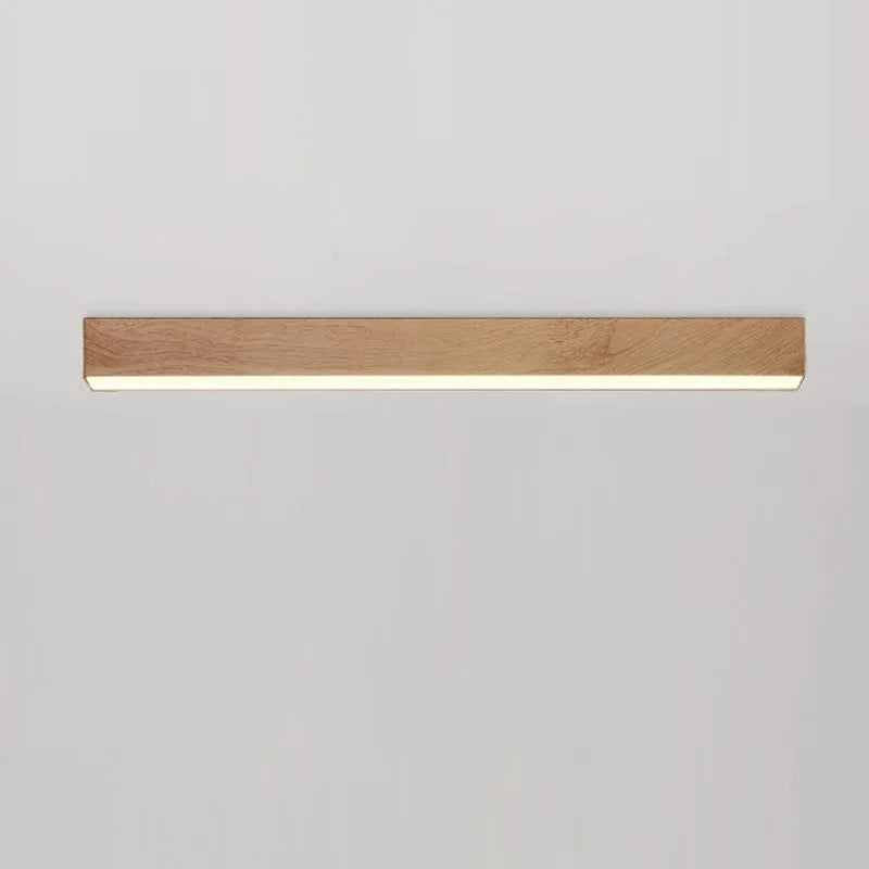 Plafonniers LED nordiques lampes de décoration en bois à longue bande minimaliste pour salon entrée chambre couloir luminaires de vestiaire