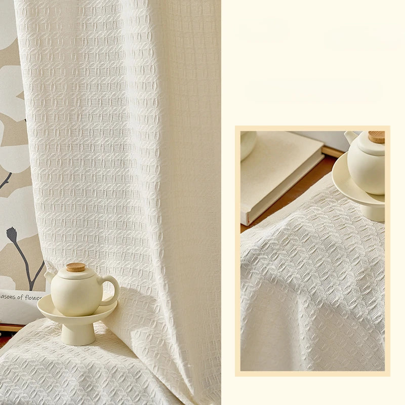 Rideau moderne plissé filtrant lumière salon chambre