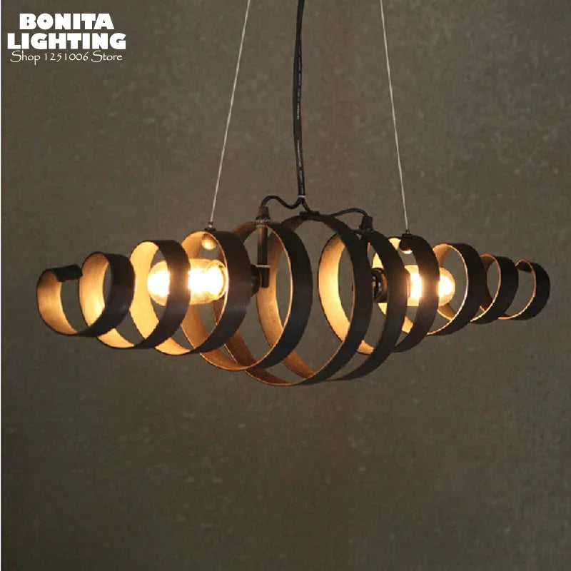 suspension pivotante rétro en corne de bœuf à led - vue 3 sur 6