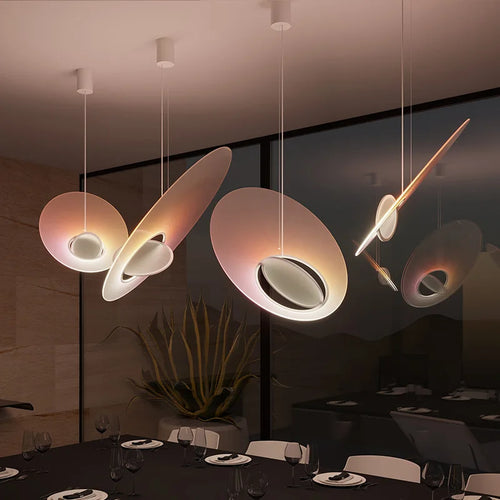 Suspension LED design nordique ovni pour restaurant ou salon - vue 5 sur 6