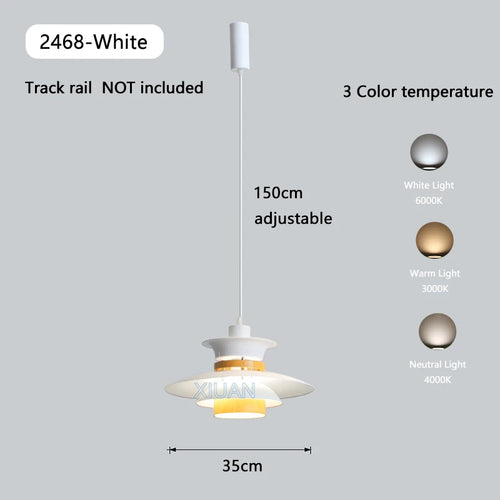 suspension led en bois pour table à manger nordique - vue 9 sur 18