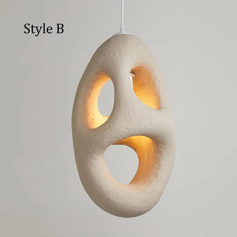 Lustre nordique Wabi Sabi poreux Simple Style lampes créatives