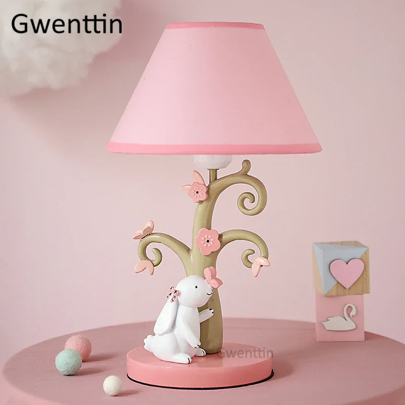 lampe à poser lapin dessin animé pour enfant décorative - vue 3 sur 7