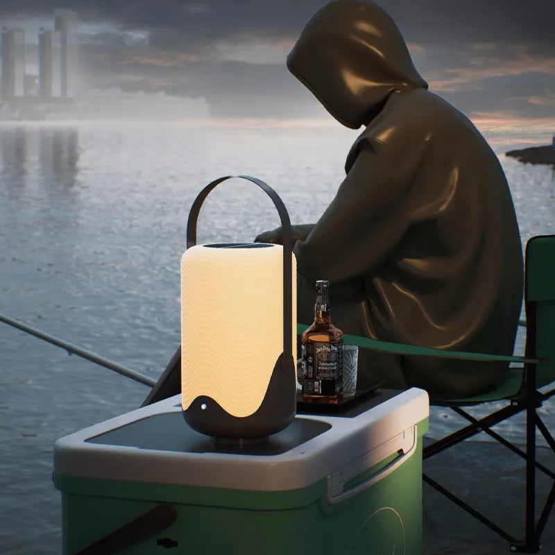 lampe de bureau portable led solaire usb avec télécommande étanche - vue 3 sur 10